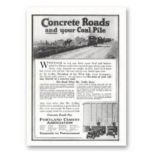 1919 Portland Cement Print Ad | Coal Pile