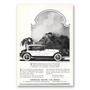 1919 Thompson Motor Car Bodies Print Ad | Coach Work