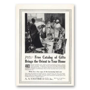 1919 A A Vantine Print Ad | Brings Orient