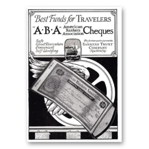 1920 ABA Cheques Print Ad | Best Funds