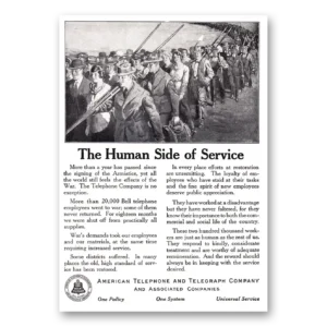1920 American Telephone Print Ad | Human Side Service