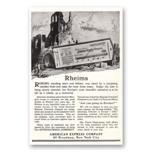 1920 American Express Print Ad | Rheims