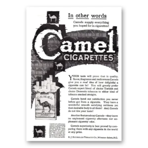 1920 Camel Cigarettes Print Ad | Other Words