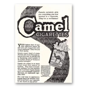 1920 Camel Cigarettes Print Ad | Revelation