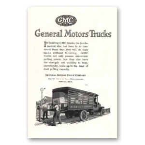 1920 GMC Trucks Print Ad | City Hauling