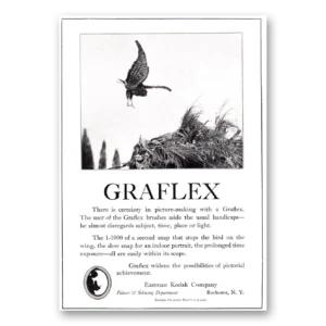 1920 Graflex Print Ad | Stops Bird