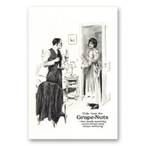 1920 Grape Nuts Cereal Print Ad | Only Time