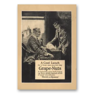 1920 Grape Nuts Cereal Print Ad | Cool Lunch