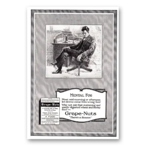 1920 Grape Nuts Cereal Print Ad | Mental Fog