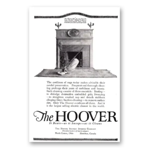 1920 Hoover Vacuum Print Ad | Costliness Rugs
