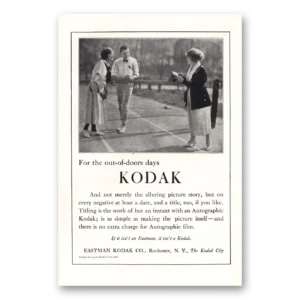 1920 Kodak Autographic Camera Print Ad | Out Doors Days