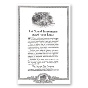 1920 National City Company Print Ad | Sound Investments