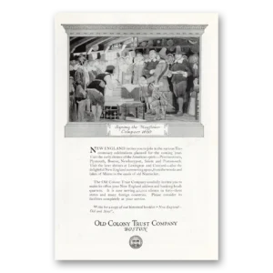 1920 Old Colony Trust Print Ad | Mayflower Compact