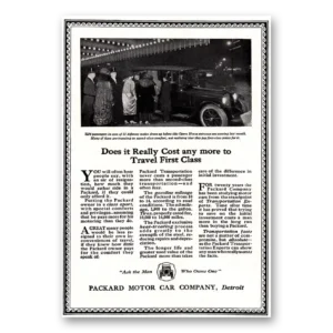 1920 Packard Print Ad | First Class