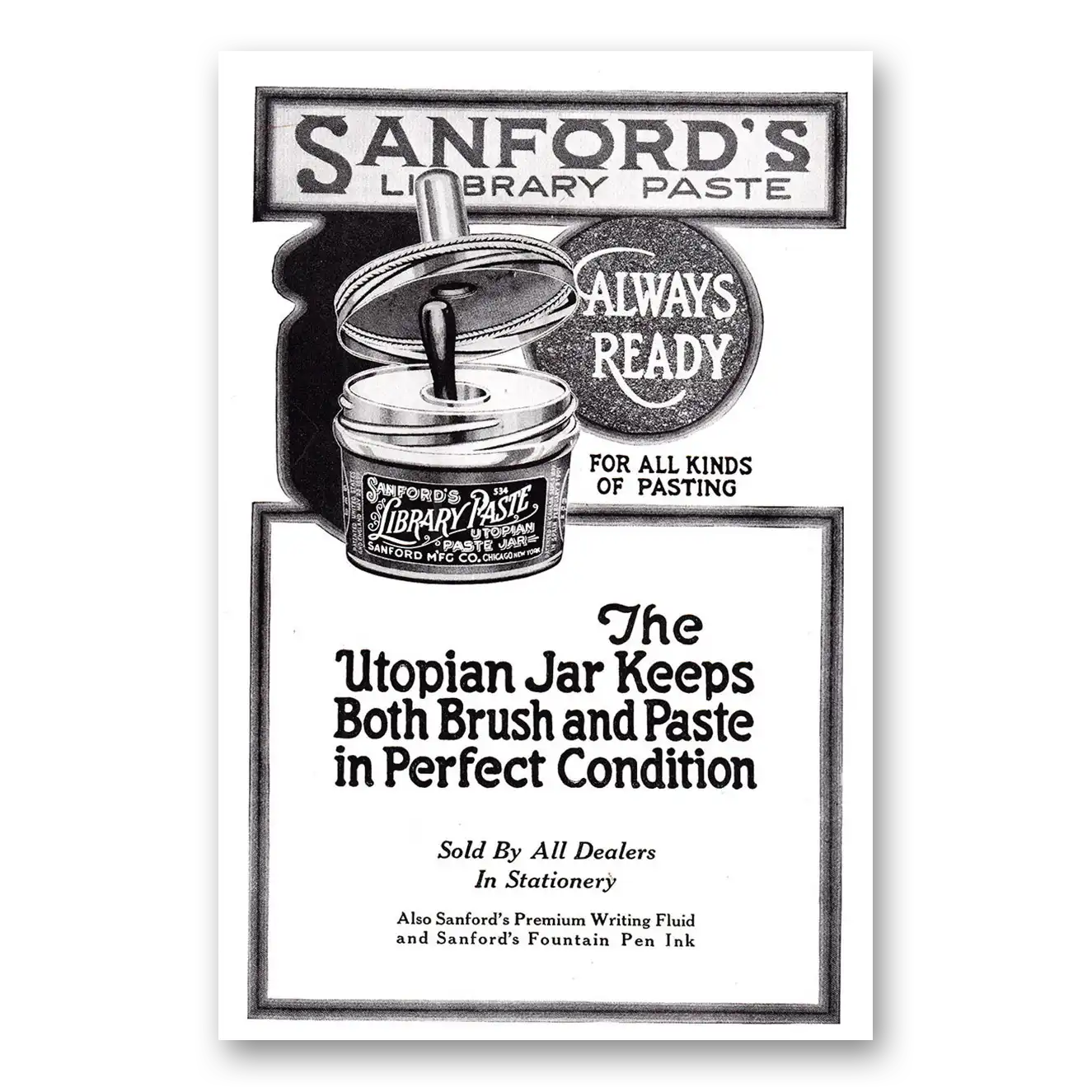 1920 Sanfords Ink Print Ad | Utopian Jar