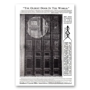 1920 Southern Cypress Print Ad | Oldest Door