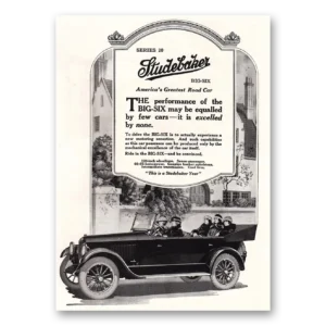 1920 Studebaker Big Six Print Ad | Equaled