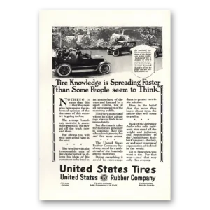 1920 US Tires Print Ad | Tire Knowledge