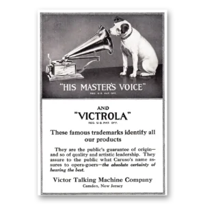 1920 Victrola Print Ad | His Master Voice
