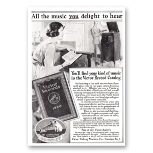 1920 Victrola Print Ad | Delight To Hear