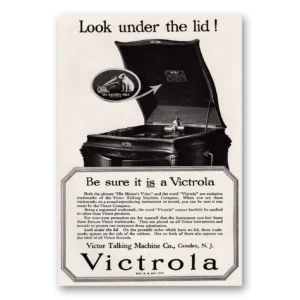 1920 Victrola Print Ad | Look Under Lid