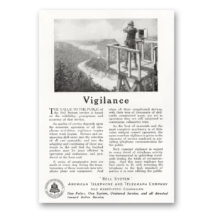 1921 American Telephone Print Ad | Vigilance