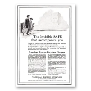 1921 American Express Print Ad | Invisible Safe