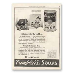 1921 Campbells Tomato Soup Print Ad | Children