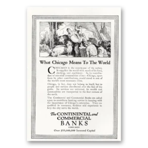 1921 Continental Commercial Banks Print Ad | Chicago Means
