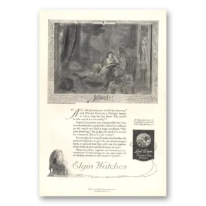 1921 Elgin Watch Print Ad | All Jewels