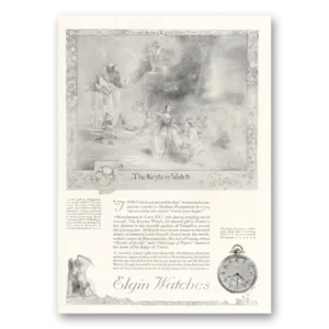 1921 Elgin Watch Print Ad | Keyless Watch