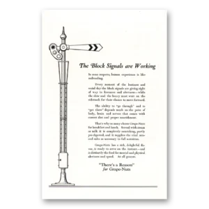 1921 Grape Nuts Cereal Print Ad | Block Signals