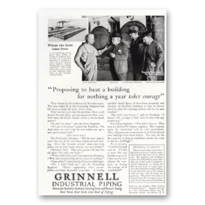 1921 Grinnell Company Print Ad | Heat Building