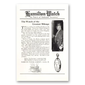 1921 Hamilton Watch Print Ad | Patrick Landy