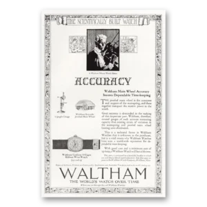 1921 Waltham Watch Print Ad | Master Watch Maker