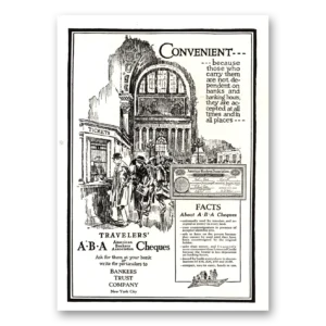 1922 Bankers Trust Print Ad | Convenient