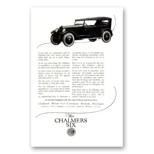 1922 Chalmers Six Print Ad | Seek Cars