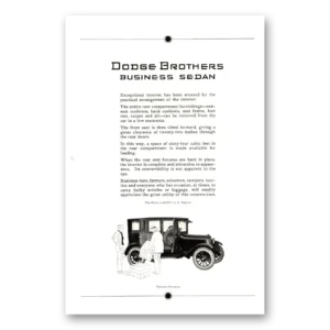 1922 Dodge Business Car Print Ad | Business Sedan