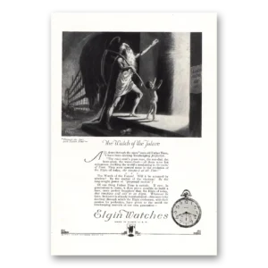 1922 Elgin Watch Print Ad | Father Time
