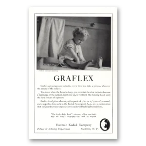 1922 Graflex Cameras Print Ad | Advantages Valuable