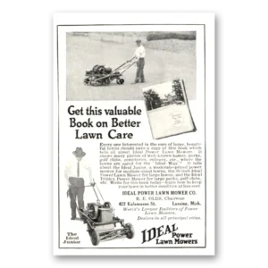 1922 Ideal Mowers Print Ad | Lawn Care