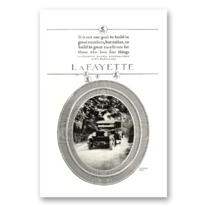 1922 LaFayette Motor Car Print Ad | Great Numbers