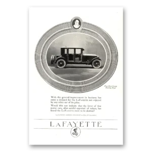 1922 LaFayette Motor Car Print Ad | Touring Style