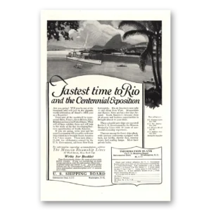 1922 Munson Steamship Lines Print Ad | Rio Centennial