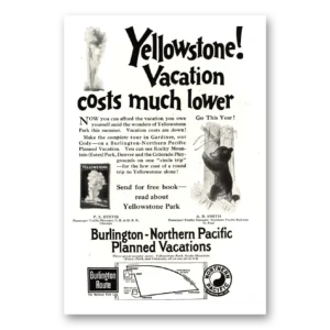 1922 Northern Pacific Railway Print Ad | Burlington