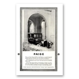 1922 Paige-Detroit Motor Car Print Ad | Enclosed Models