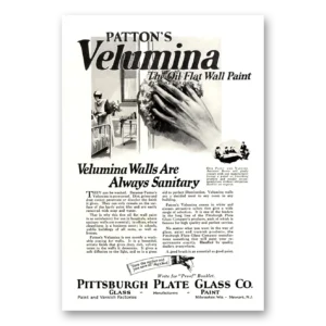 1922 PPG Pittsburgh Plate Glass Print Ad | Pattons Velumina