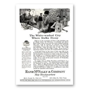 1922 Rand McNally Print Ad | White Washed