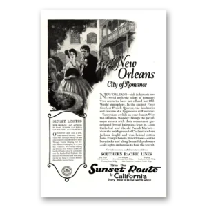 1922 Southern Pacific Print Ad | New Orleans