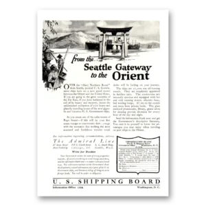 1922 Admiral Line Print Ad | Seattle Gateway